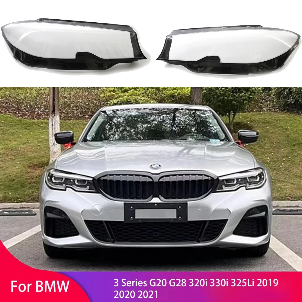 Car Front Headlamp Shell Transparent Lampshade Lens Headlight Cover for BMW 3 Series G20 G28 320i 330i 325Li 2019 2020 2021