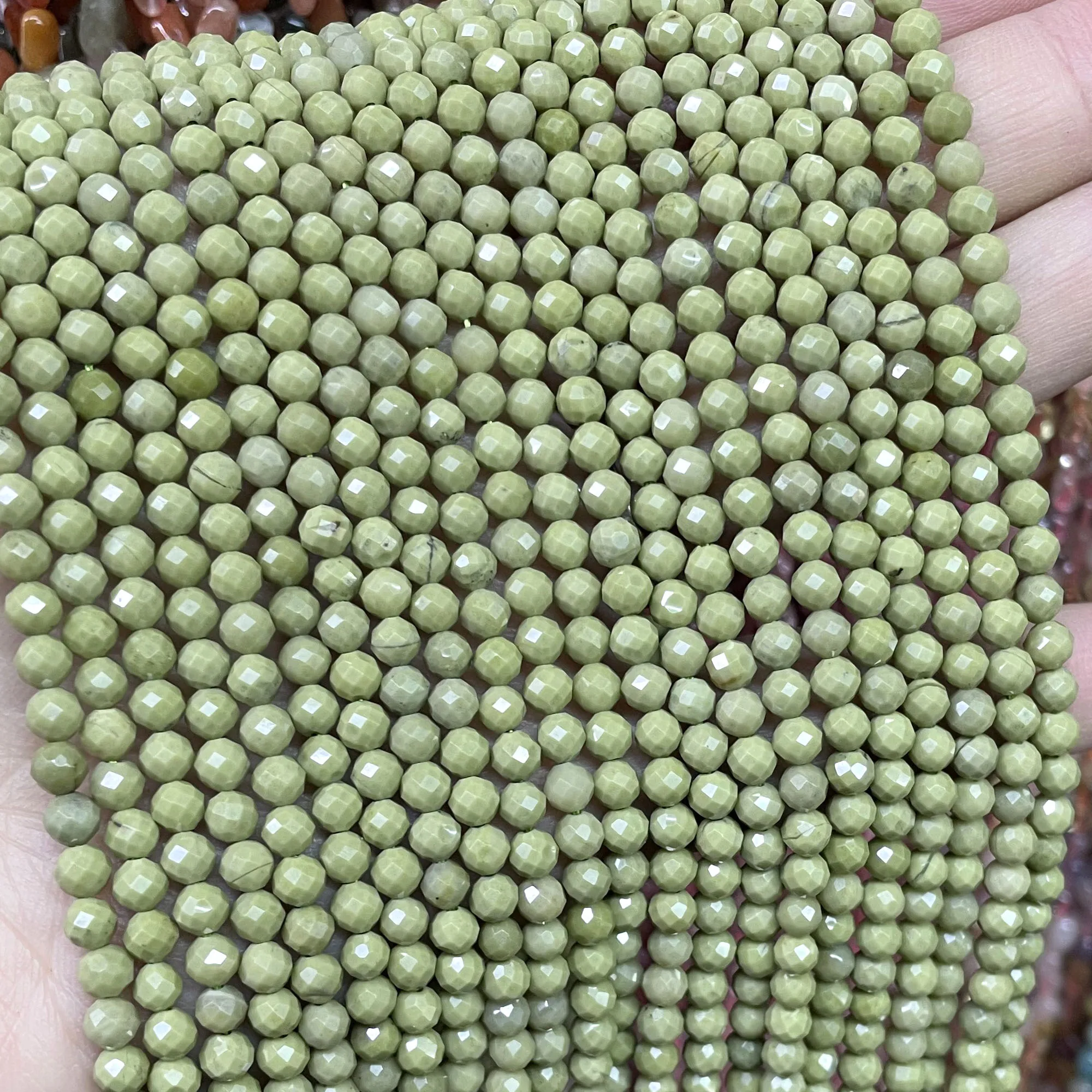 Jewelry Making Necklaces - 2MM 3MM 4MM Natural Stone Faceted