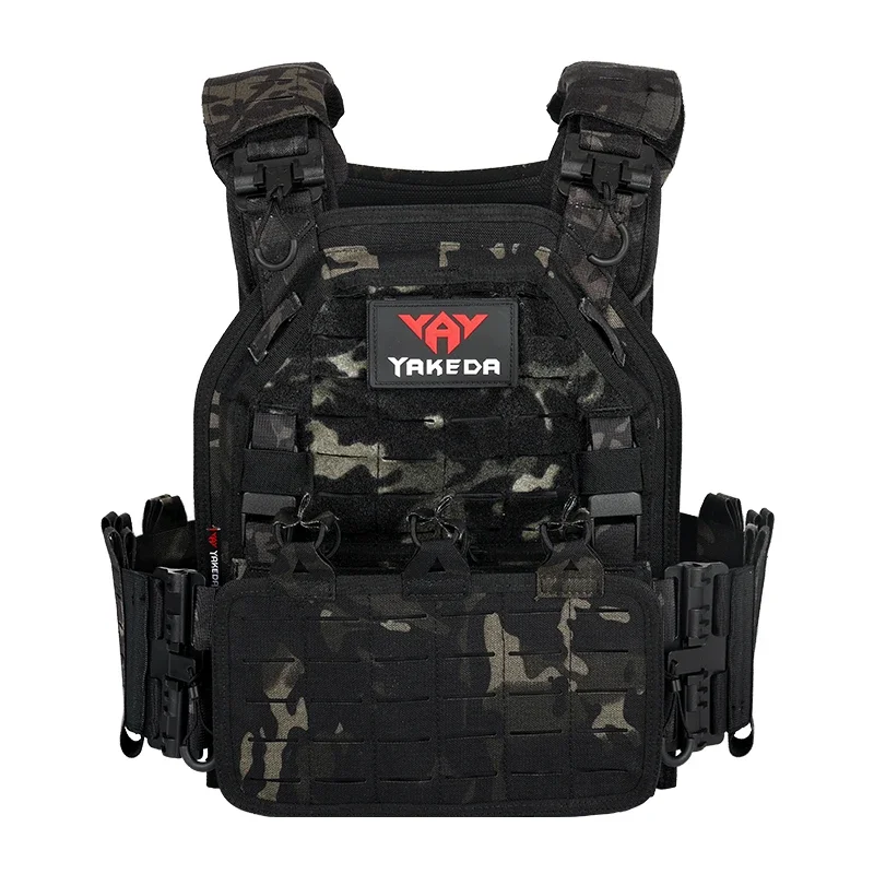 Yakeda Tactical Equipment Fast Release Outdoor Training Chalecos Molle Camo Body Protection Plate Carrier Tactical Vest