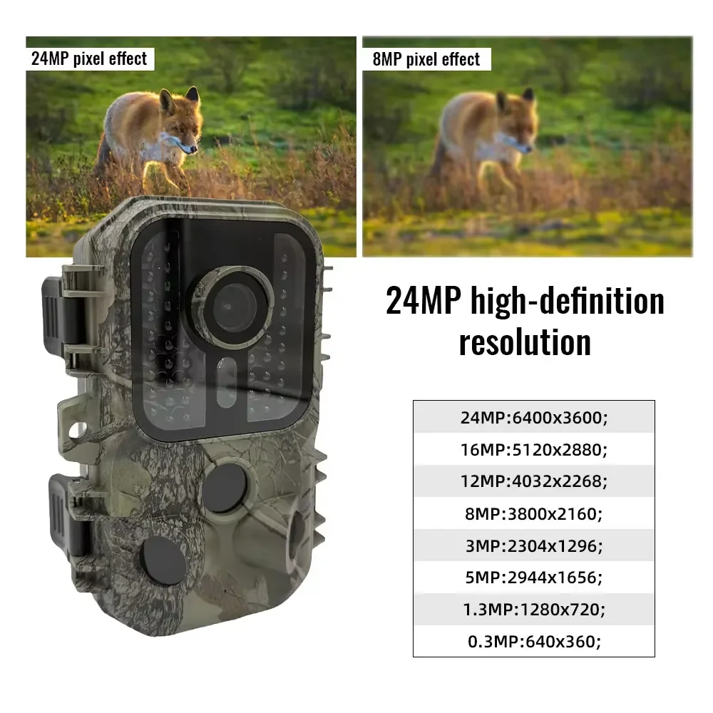 Suntekcam 24MP Night Vision 2.5K Trail Camera 2 Inch TFT Color Screen Waterproof Wildlife Deer Scouting Hunting Camera 2Pcs Set