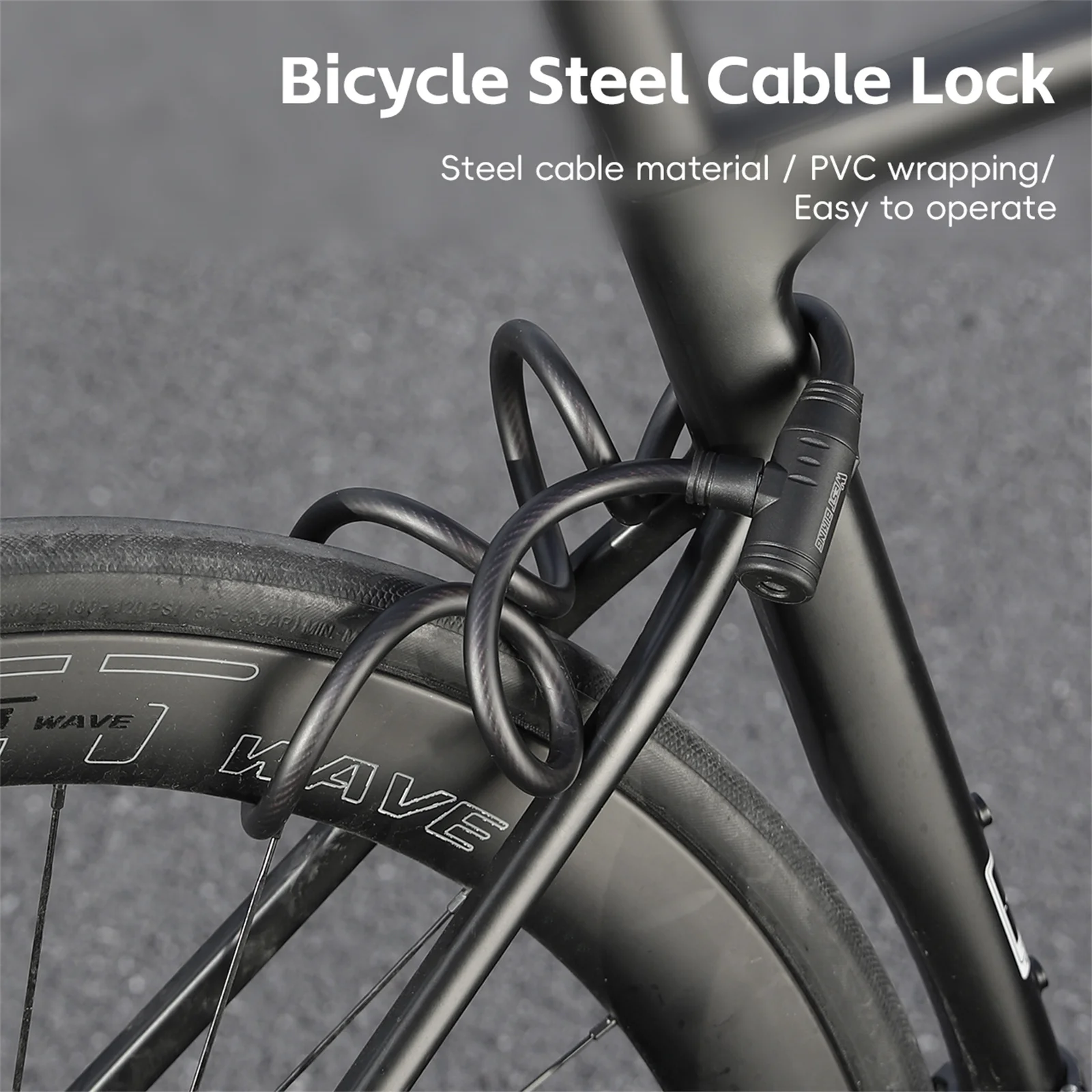 

Велосипедный замок, стальной трос из ПВХ, противоугонный замок для езды на горном велосипеде, портативный удлиненный смелый замок для шоссейного велосипеда, аксессуары для велосипеда