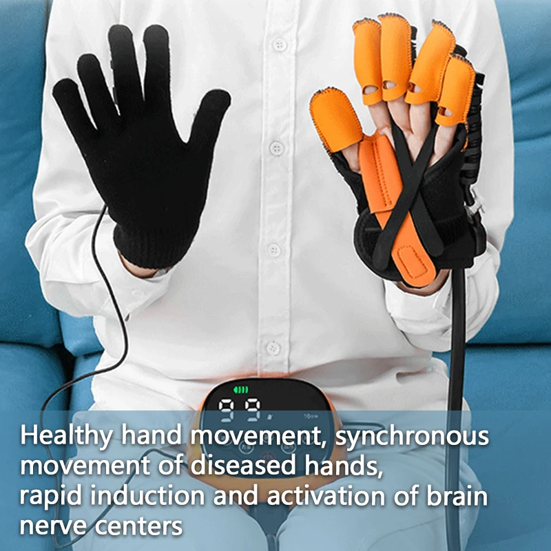 Stroke Hemiplegia Finger Rehabilitation Robot Gloves – Electric Hand Function Training Device for Rehabilitation Therapy