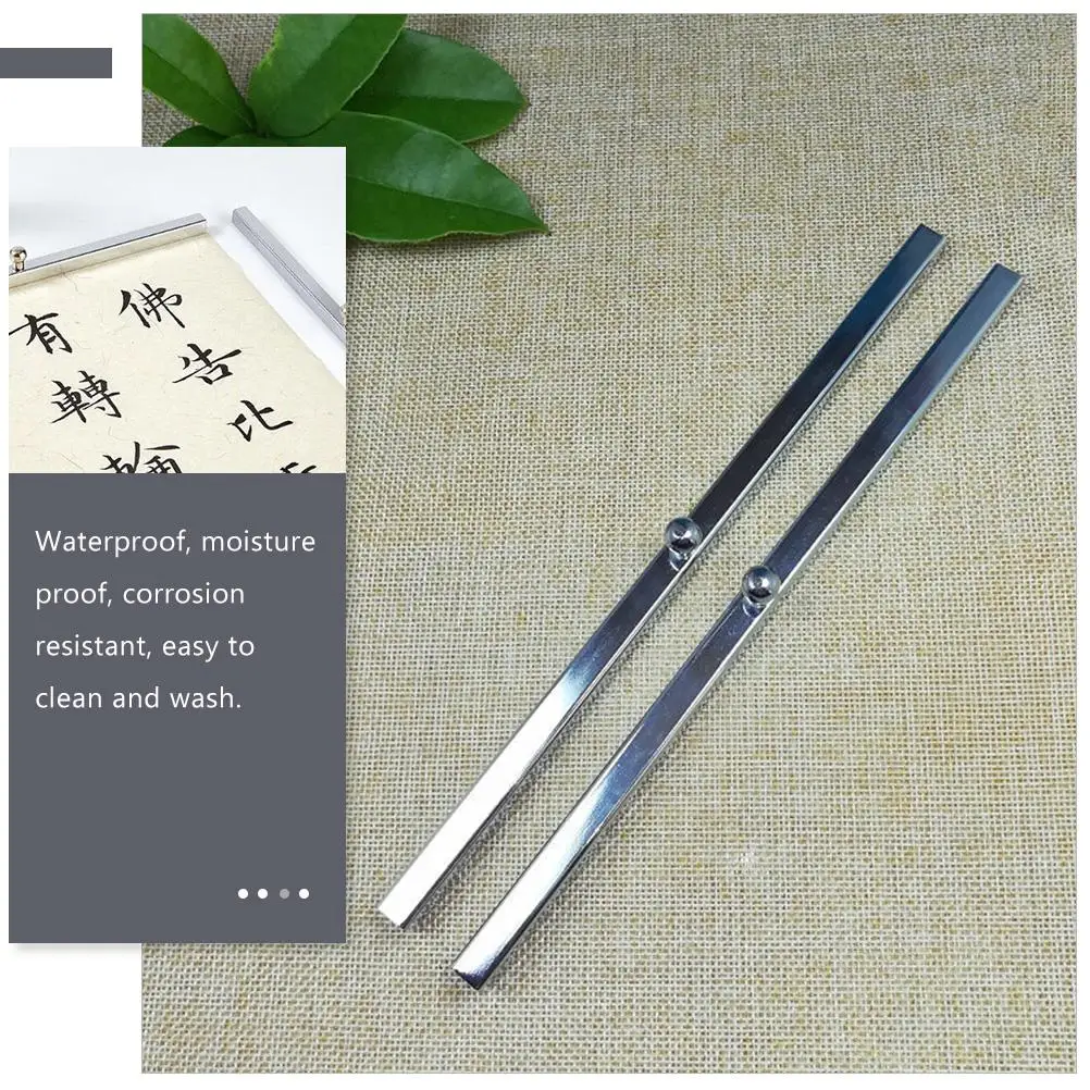 2Pcs White Iron Paperweight Calligraphy Training Tool Waterproof Easy Office Style Supplies