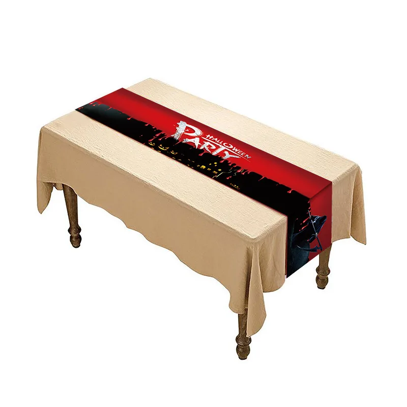 Spooky Pumpkins Ghost Halloween Tablecloth  Rectangular Table Cloth Reusable Ghost Table Cover for Party Home Dinner Supplies