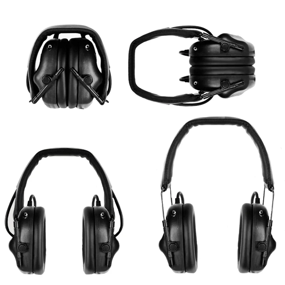 Tactical Headset Headphone Outdoor Ear-muffs Shooting Headsets Hunting Hearing Protector Ear Protective Earmuff Use with PTT