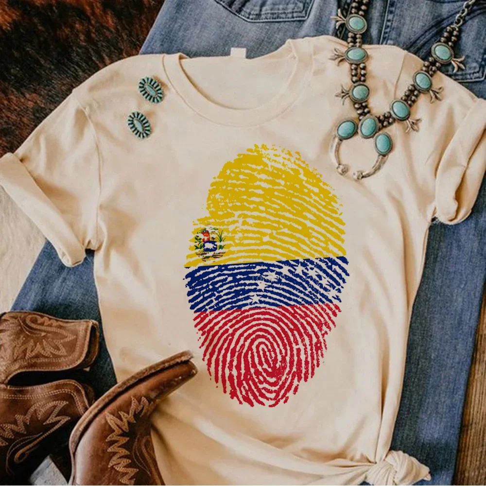 Venezuela tshirt donna manga streetwear Tee girl designer graphic comic abbigliamento