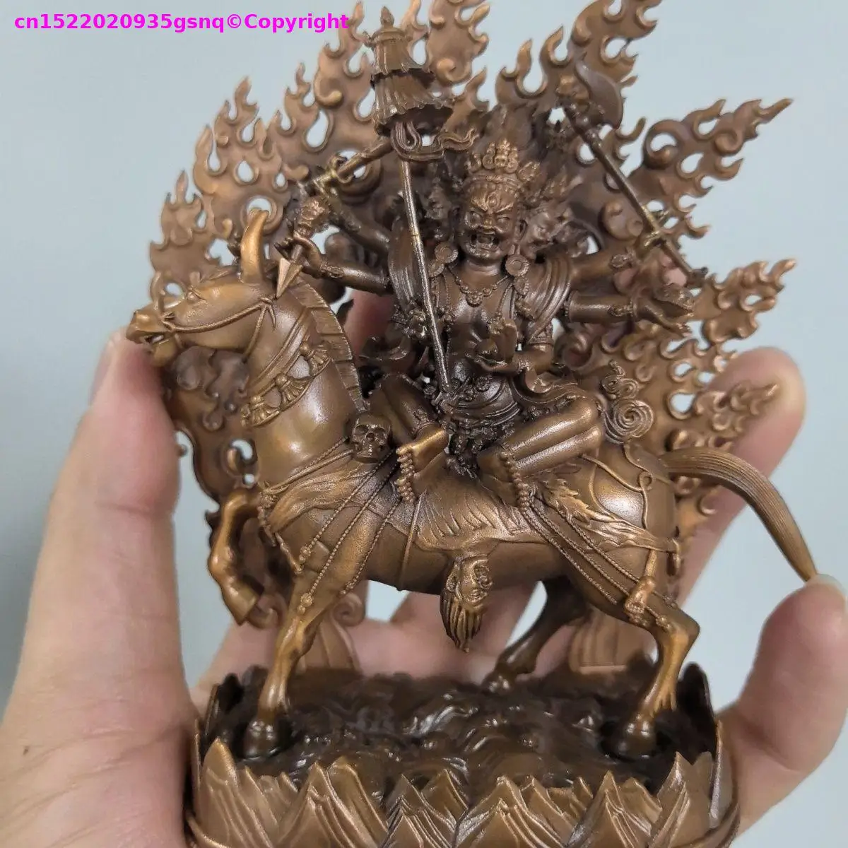 Rare buddha Goddess  figure Wisdom Protector copper Carving Buddhist monk family worship Wholesale Bon Religion buddha statue