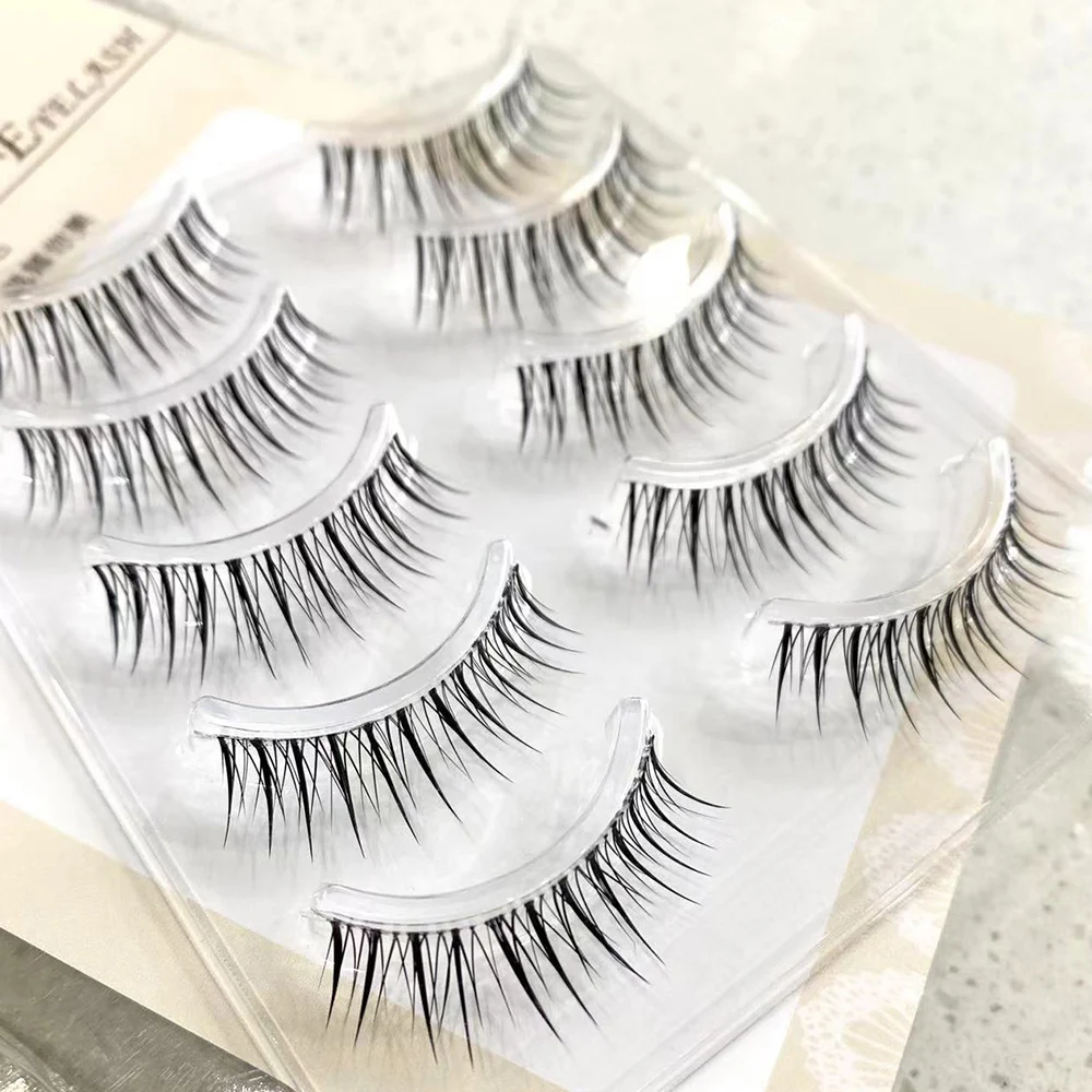 

Natural Long Fake Eyelashes Reusable Lash Extension Sweet False Eyelashes Useful Eye Makeup Plastic Band Daily Lash Cluster