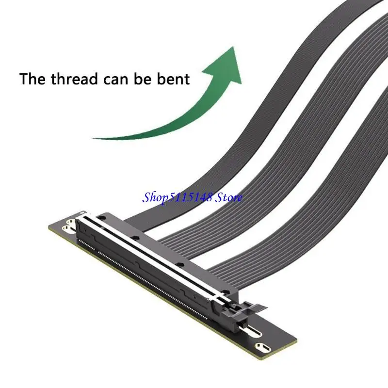 F3MA Highly-Speed Running PCIE5.0 X16Riser Cable Extension Cable for Graphics Design 32GTS Transfer GPU Extender