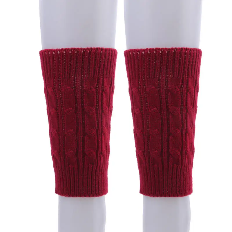 المرأة اقتصاص الجوارب محبوك الساق الشتاء قصيرة التمهيد الأصفاد موضة الحرارية السيدات يغطي الرجل جهاز تدفئة القدمين الملحقات #3