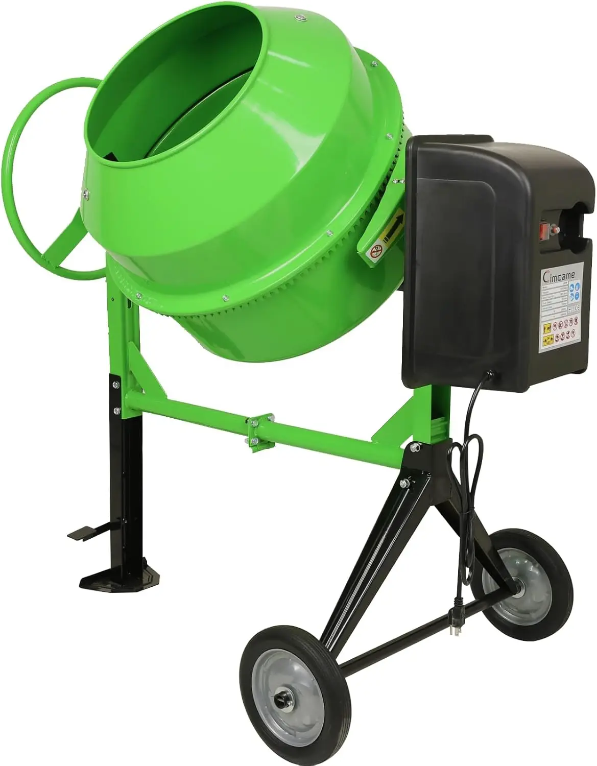 Electric Concrete Mixer 5.7 Cu Ft Portable Wheelbarrow Cement Mixing Machine For Stucco Mortar Seeds