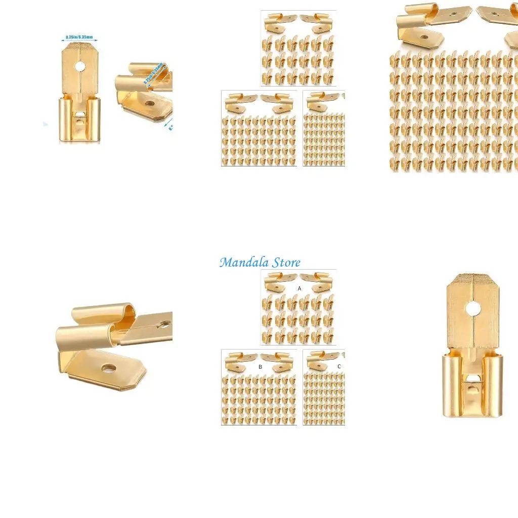

U2JC Upgrades Fast Wire Adapters Piggybacks Spade Connectors 3 Way Adapter Double Male to Single Female Quick Disconnectors