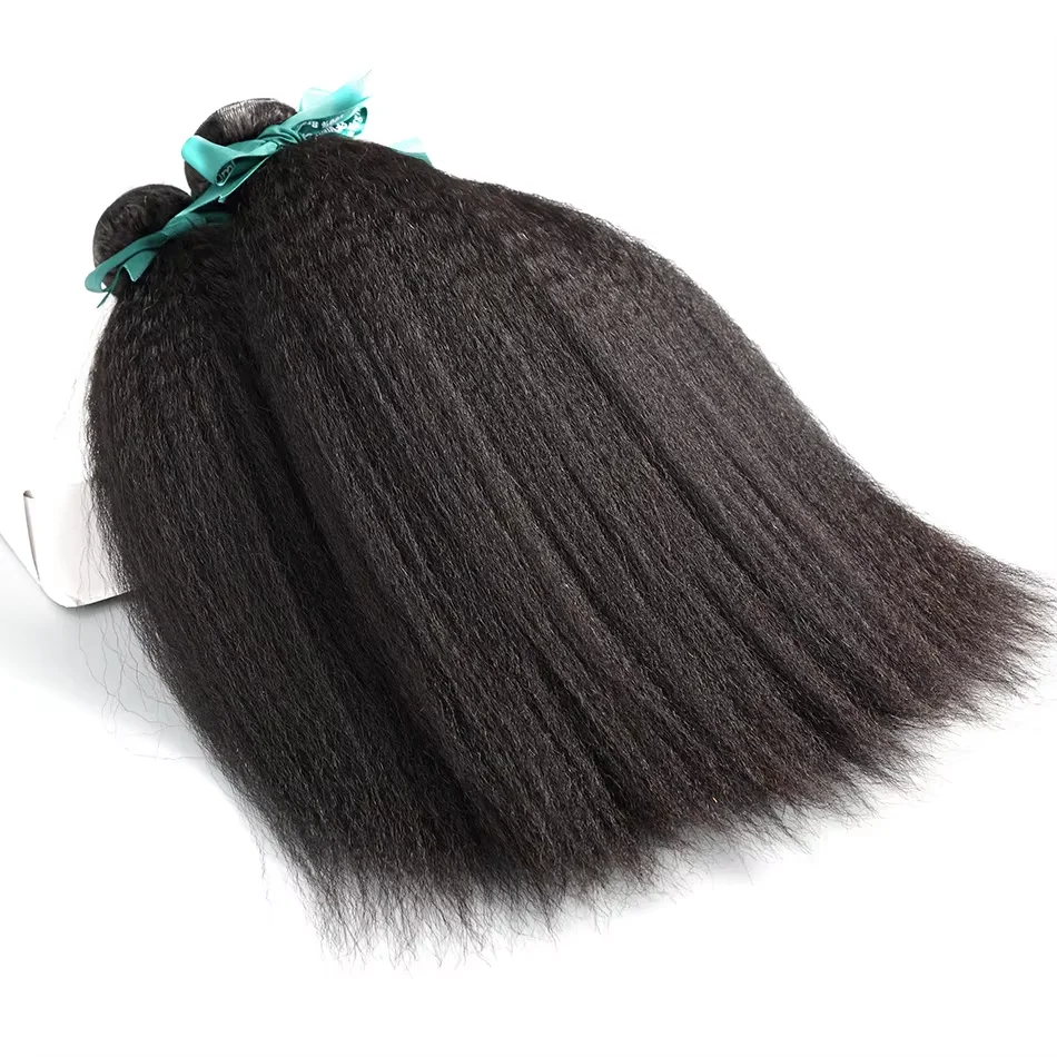 

Кудрявые прямые 30-дюймовые 100% необработанные человеческие волосы, бразильское натуральное плетение, 3 4 пучка, необработанные наращивание волос Remy Virgin