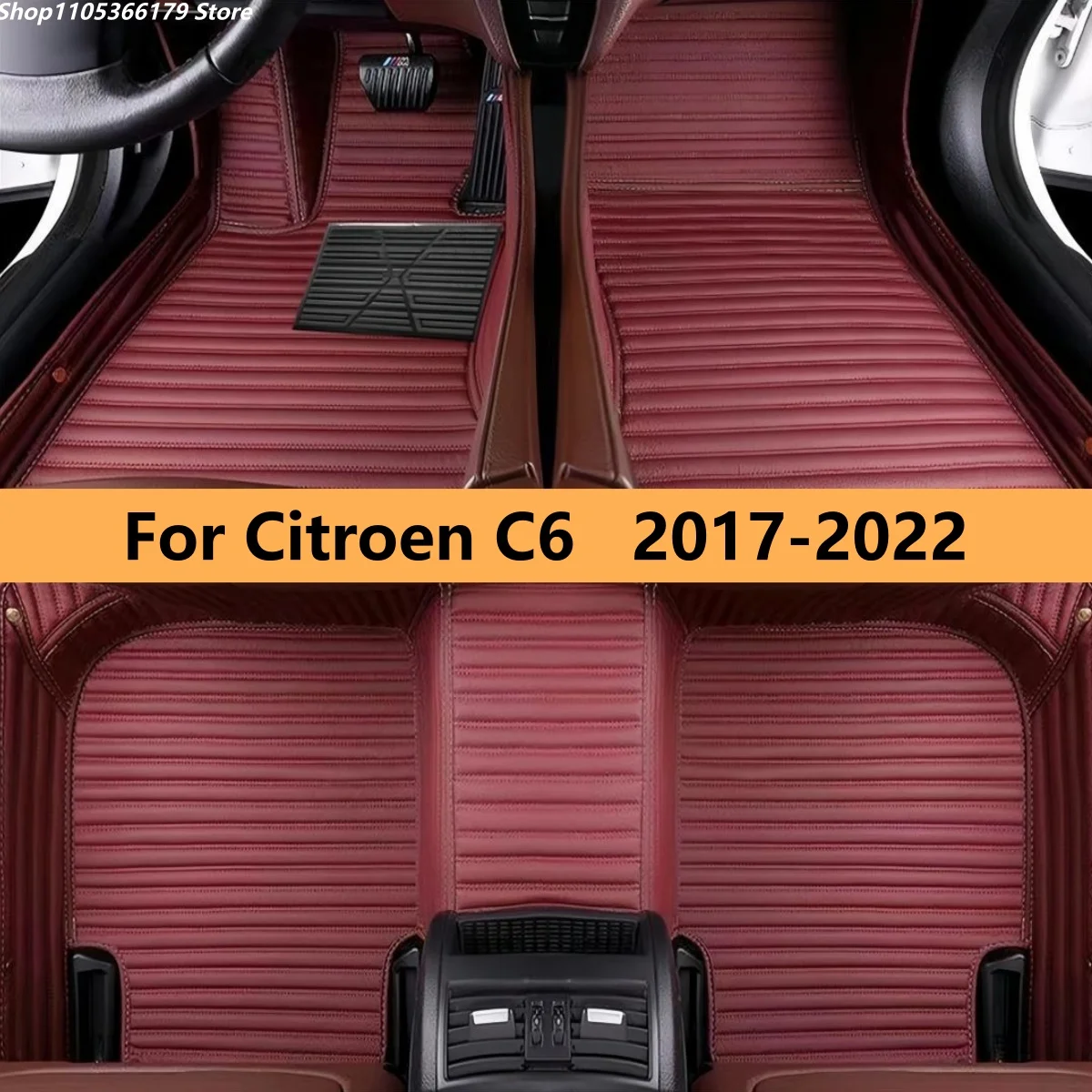 

Автомобильные коврики для Citroen C6 2017-2022 годов выпуска, кожаные, передние и задние, полный комплект, коврики для ног, ковровые покрытия.