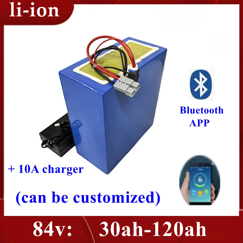 

84v 50Ah 30Ah 100Ah 60Ah 80Ah lithium ion battery for 4000W 5000w inverter motorcycle golf cart + 10A charger