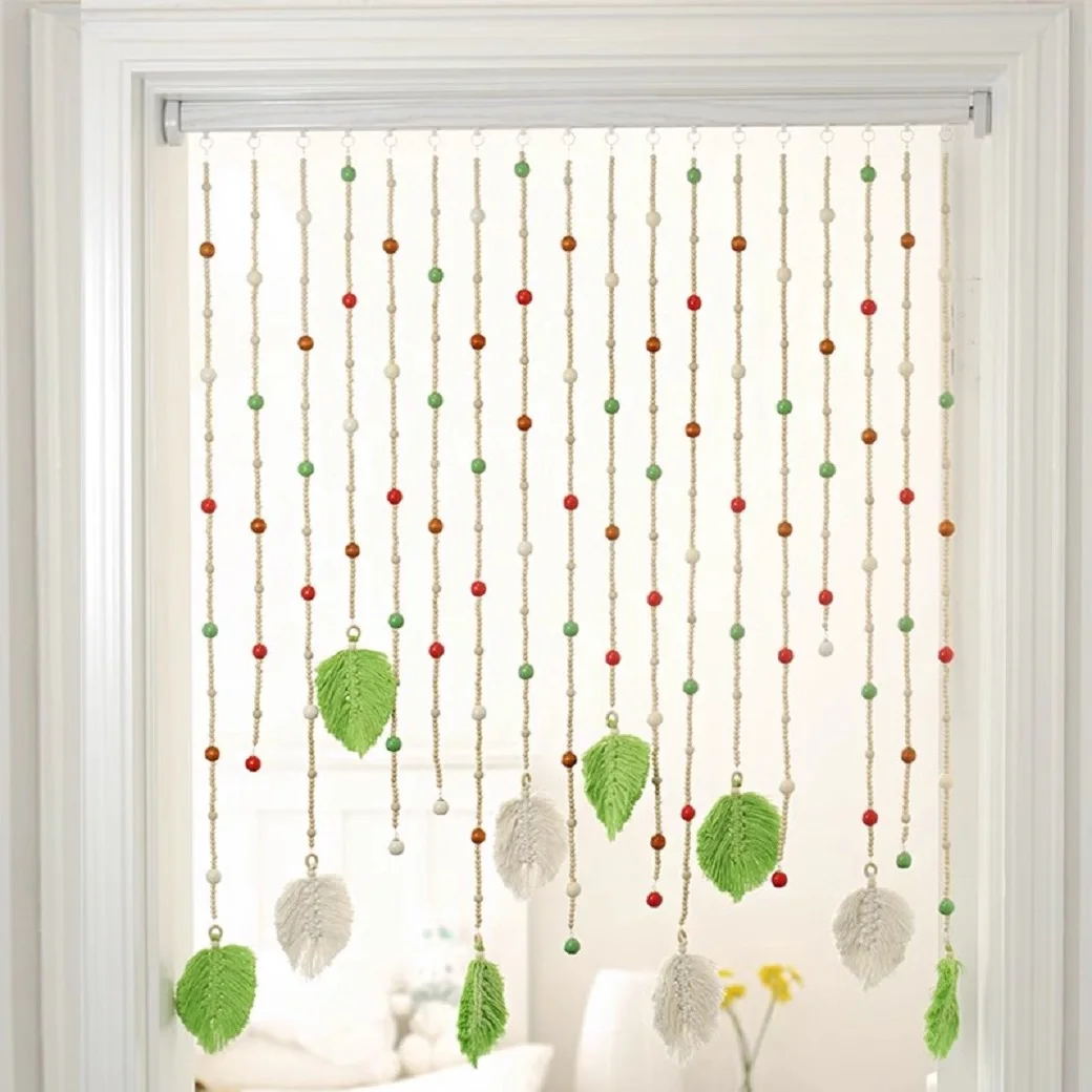 

Wooden bead curtains, customized curtains, door curtains, retro art decorations, hanging decorations, partition curtains, entran