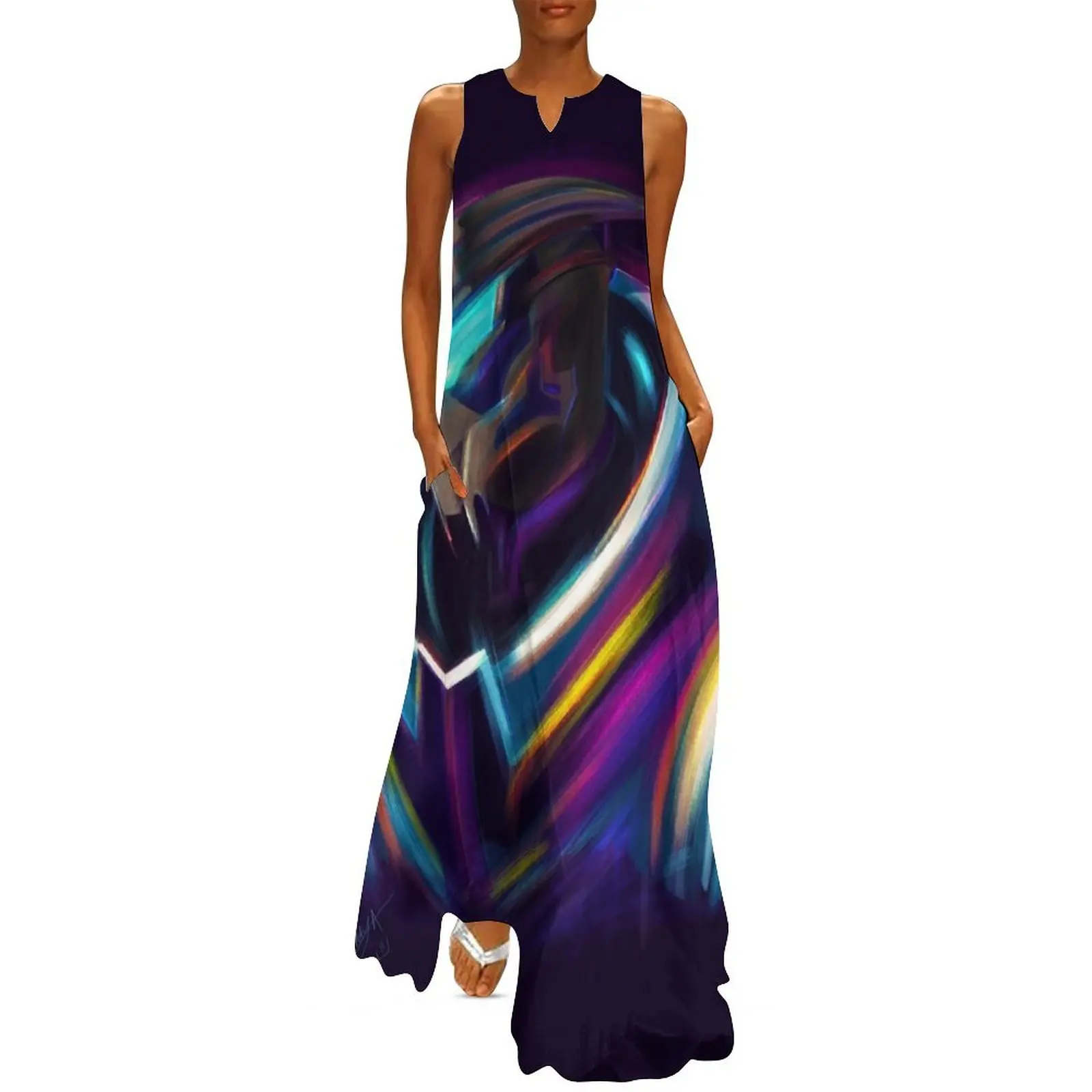 

NEON Garrus Vakarian Fan Art Long Dress Aesthetic clothing elegant women's dresses sale