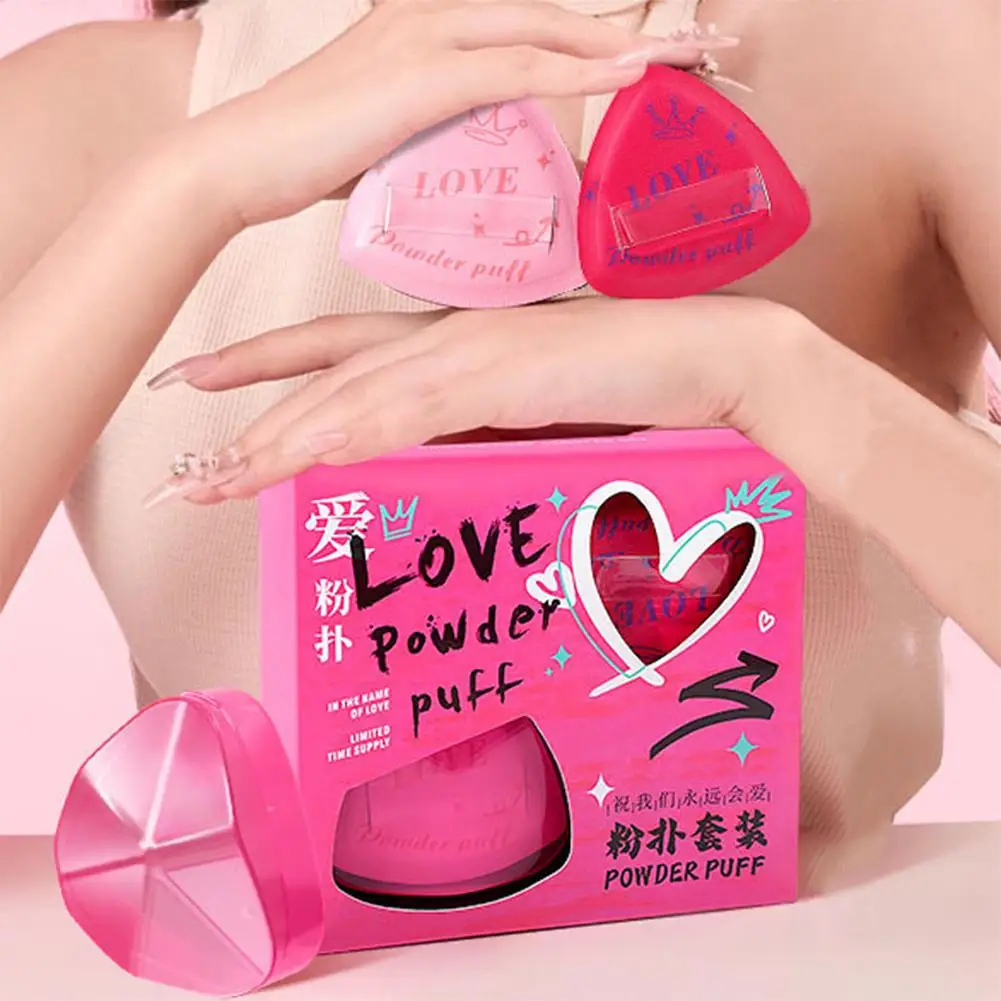Esponja para polvos de doble uso y esponja para licuadora de belleza, esponja triangular para maquillaje para cara y cuerpo, juego de esponjas para polvos con acabado impecable