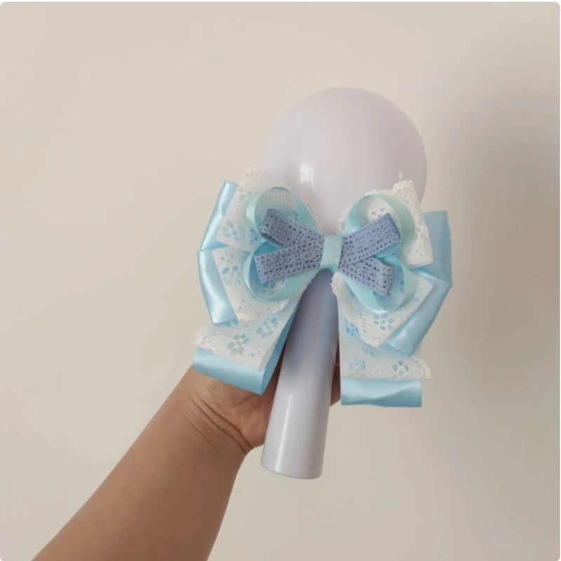 الأصلي اليدوية لوليتا ربطة القوس فيونكة بروش المعبود الحفل ستار مطاردة اليد ضوء Bowkont المرأة طوق الزهور اكسسوارات مجوهرات