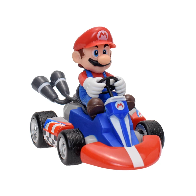 سوبر ماريو التراجع سيارات العربة الأميرة الخوخ يوشي العلجوم ألعاب شخصيات الحركة حمار كونغ لويجي بولي كلوريد الفينيل نموذج لجسم دمى الهدايا