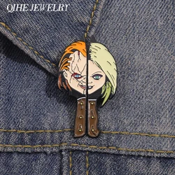Scream Knife Classic Horror Movie Brooch Enamel Pins Custom Anime Role Lapel Backpacks Badge Punk Jewelry Gifts For Kids Friends
