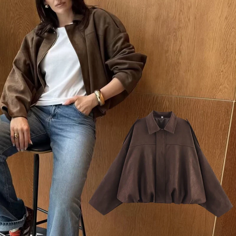 

Women's Jacket 2025 New Fashion Autumn and Winter Casual Pilot Jacket for Women Loose Chic Ladies Coat