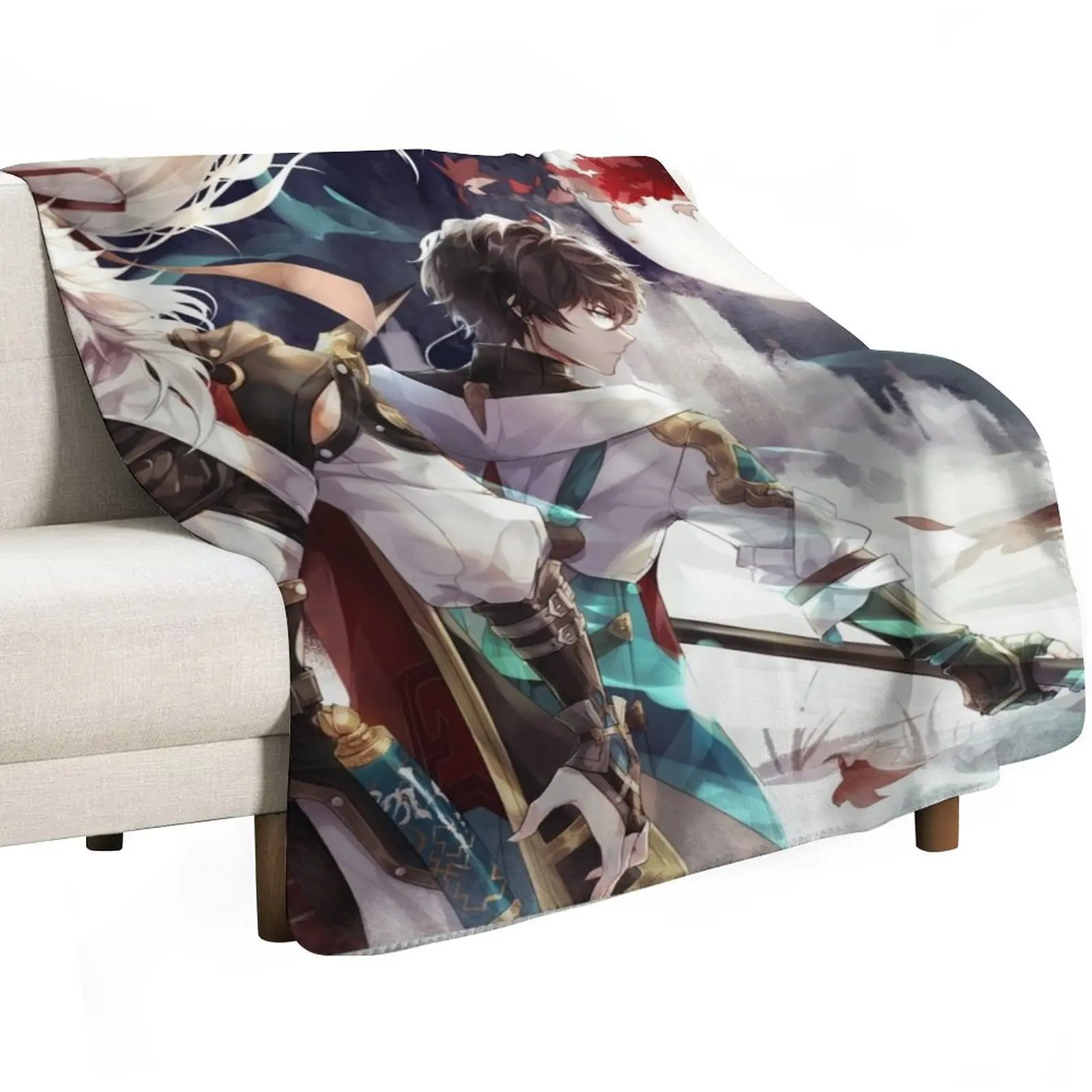 Honkai Star Rail Blade and Jing Yuan Throw Blanket Plaid Cute bed plaid Moving Soft Beds Beautifuls Blankets