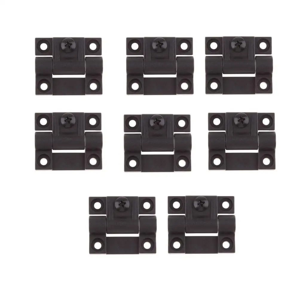8x Replaces E6301-20, 4 Hole Adjustable Hinge, Black , 42 x 36mm