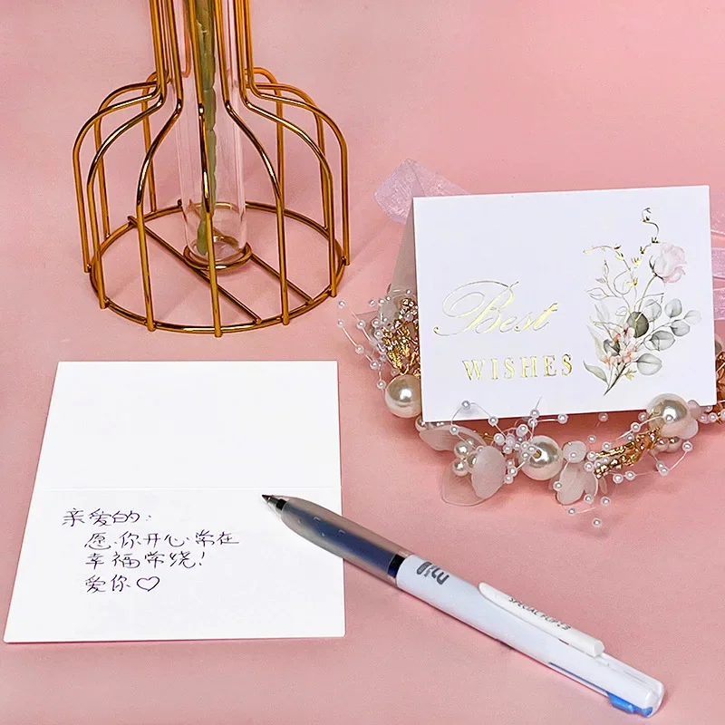 20-50pcs Golden Valentine's Day Cards & Invitations Praise Label For Wedding & Engagement Businesses Decor For Small Shops Gift
