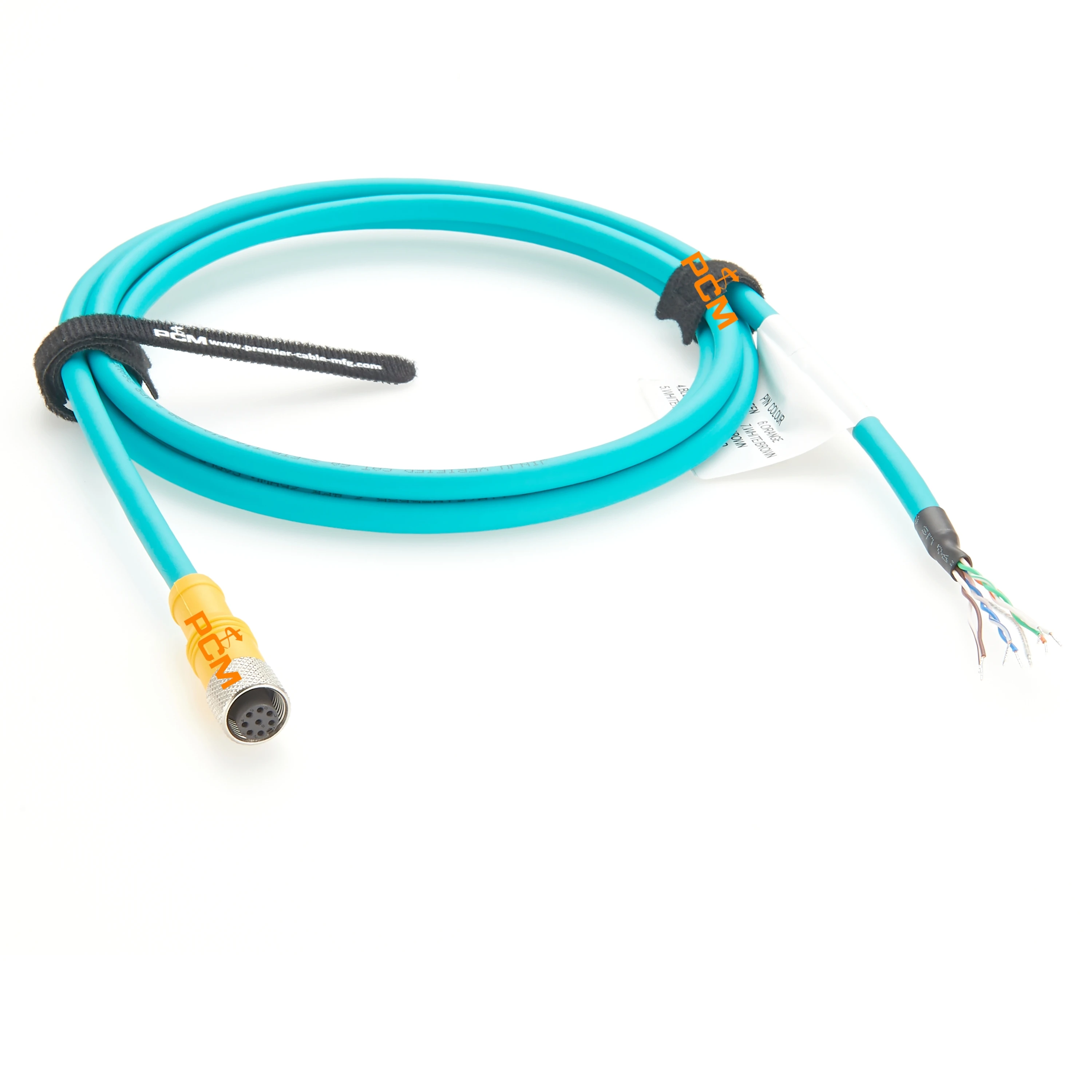 M12 A-Typ Verbindungskabel Wasserdicht IP67 8-Pin A-Code Sensor IO Stromkabel Weiblicher Luftfahrtstecker mit Kabel für Cognex Vision – Detail 4