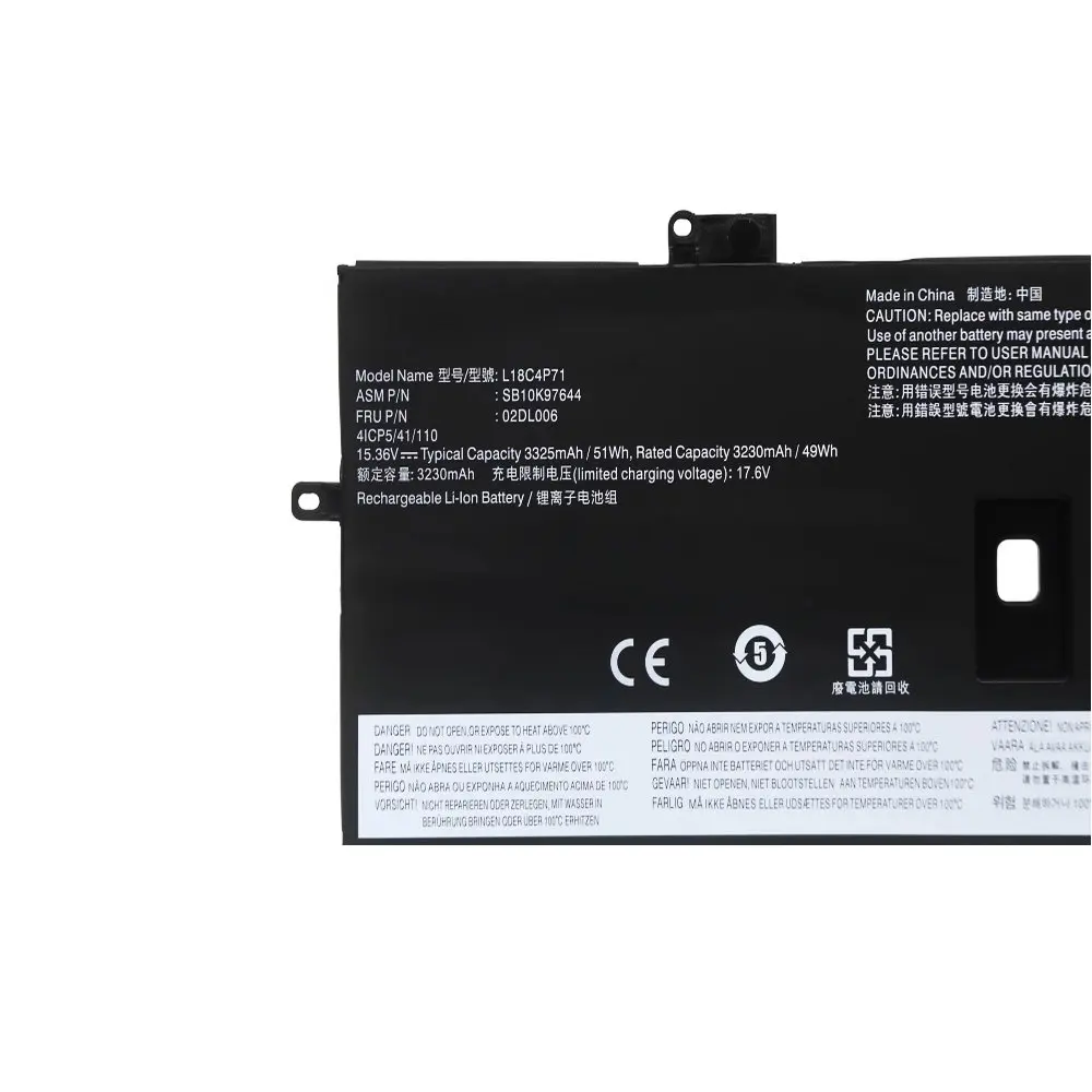 New L18M4P72 L18C4P71 Laptop Battery For Lenovo Thinkpad X1 Carbon 7th 2019 2020 Series L18L4P71 SKB10K97642 02DL004 02DL005