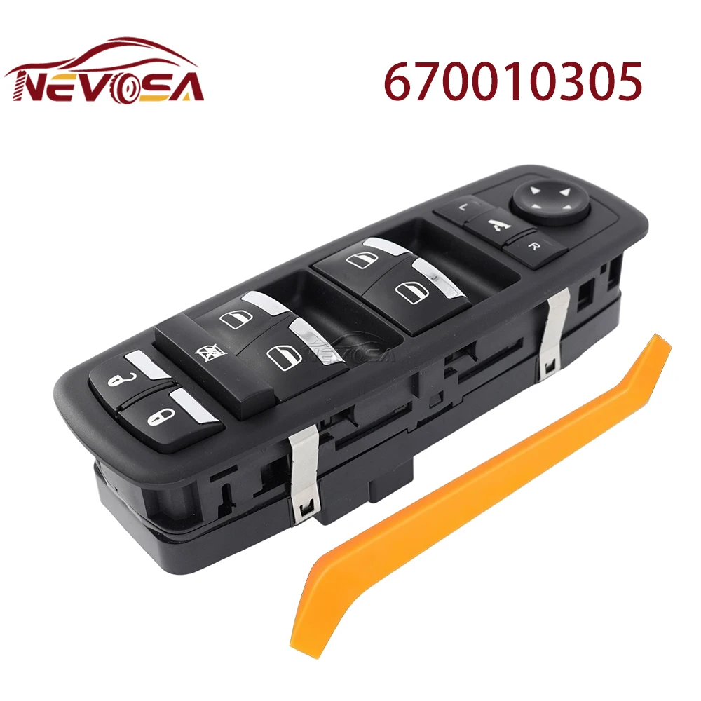 NEVOSA For Maserati Ghibli 2014-2018 670097037 670010305 5PG12DX9AB Electric Power Window Control Switch Button With Panel