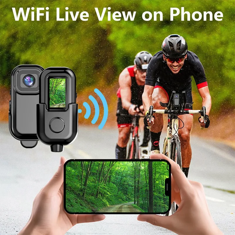 1080P Wifi Pocket Camera Portable Body Cam Sport DV Action Camera With Screen Video Recording Pocket Camera Back Clip