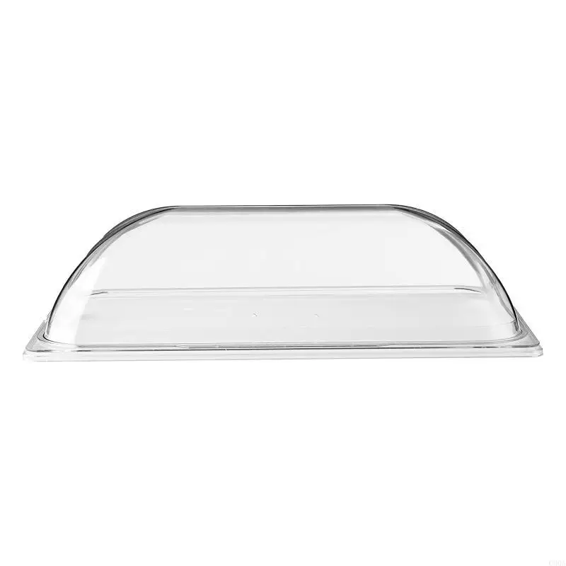 

C90A Practical Dust Cover Rectangular Clear Dome Guard Cover for Bread Dessert