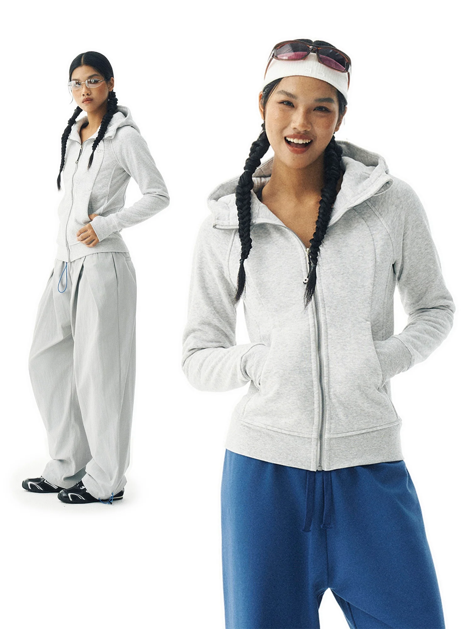 

WooYe Autumn Winter Thiened Warm Hooded Sports Jaet Women Casual Outdoor Yoga Training Fitn Jaet Cotton Long Sve