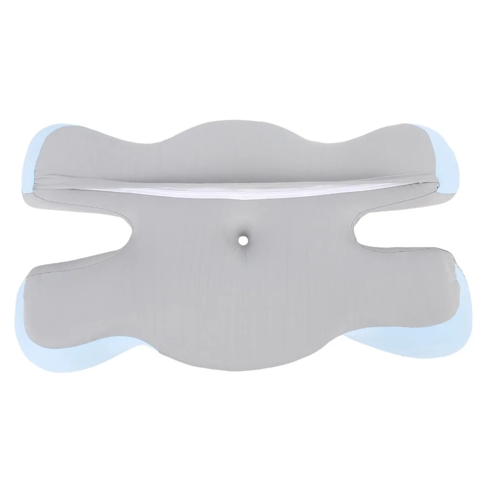 Supportive Blue Cervical Neck Pillow Polyester Fiber 63x34x9cm Neck Support Pillow Side Sleeper Pillow for Stomach Sleepers