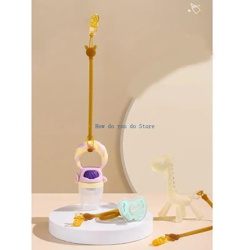 19QF الطفل هوة كليب سلسلة لهاية سيليكون حامل حبل لعبة التسنين الرضع حزام