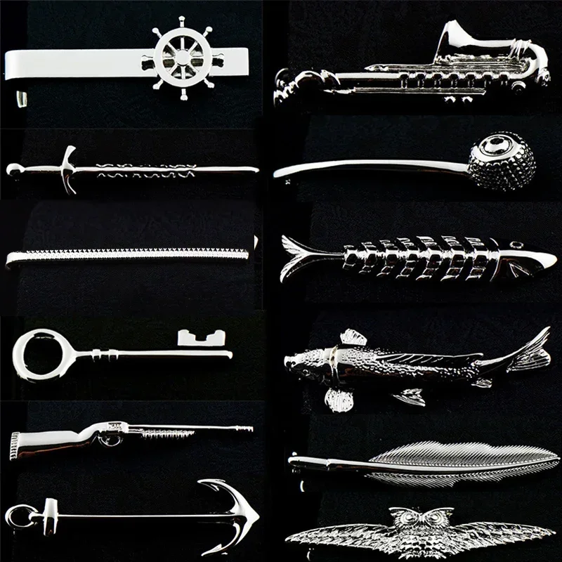 

EASY.H Новый высококачественный зажим для галстука с лазерной гравировкой, черный мужской деловой зажим для галстука, бесплатная доставка, руль, перья