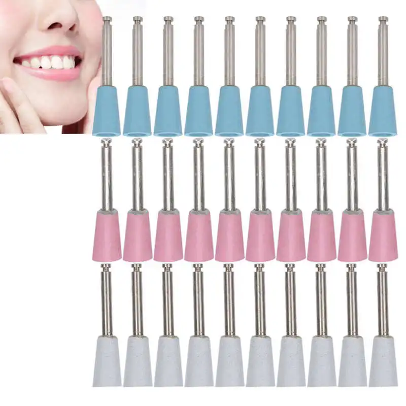 10pcs Dental Polishing Burs Low Speed  Resist High temperature  Grinding Polisher Burs Drill Bits Set Cup Shape Dentist Supplies