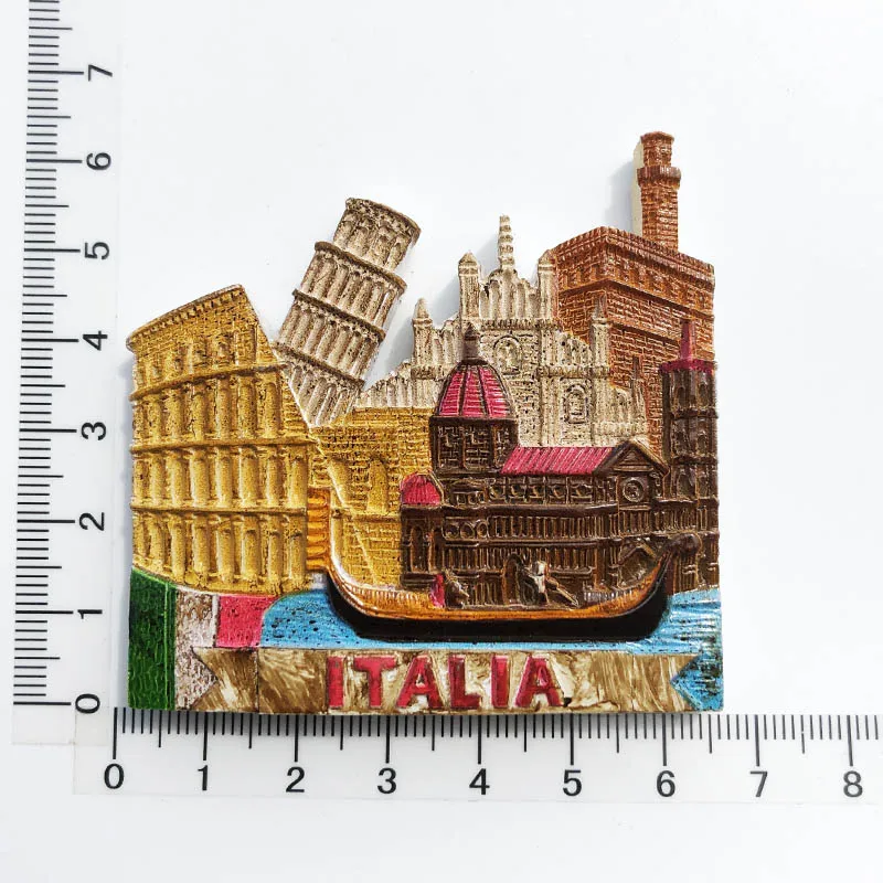 

Italian architectural design Fridge magic gift resin decorations, message stickers, travel souvenirs