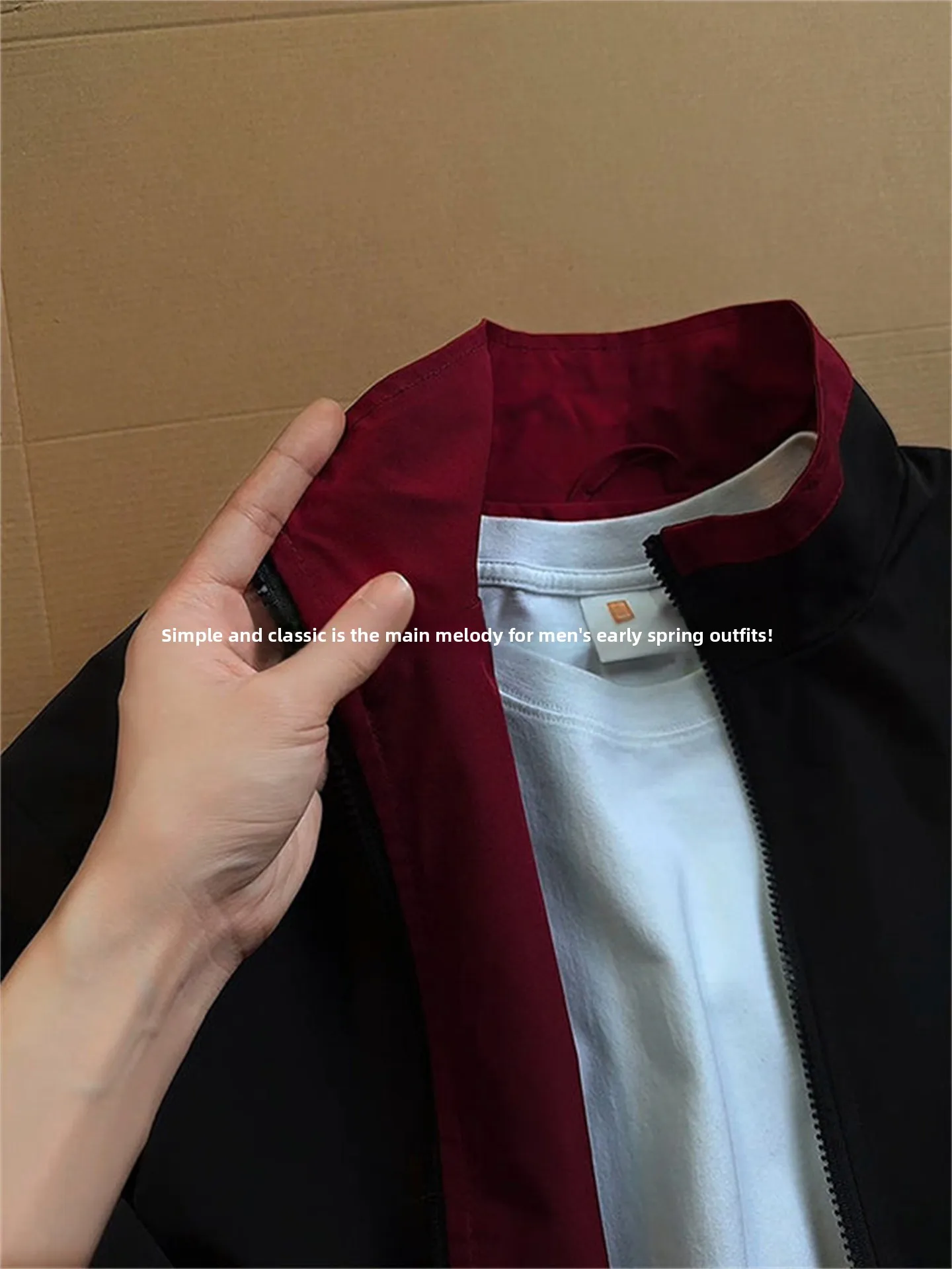 Cleanfit Short Baseball Style Jacket Men's Fashion Hard And Stiff Three-Proof 's Jacket with Stand Collar for Autumn