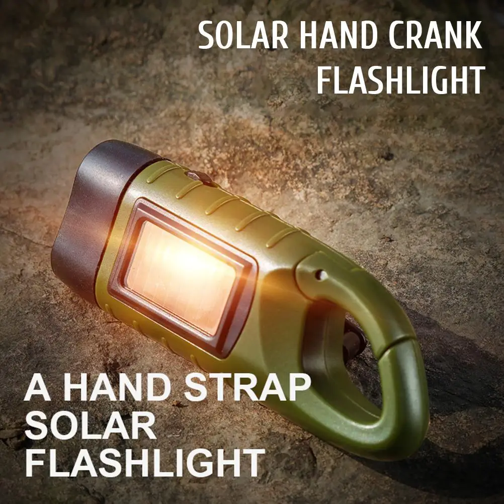 พลังงานแสงอาทิตย์ Hand Crank ไฟฉายฉุกเฉิน LED Light Survival ไฟฉายสําหรับ Outdoor Camping Mountaineering