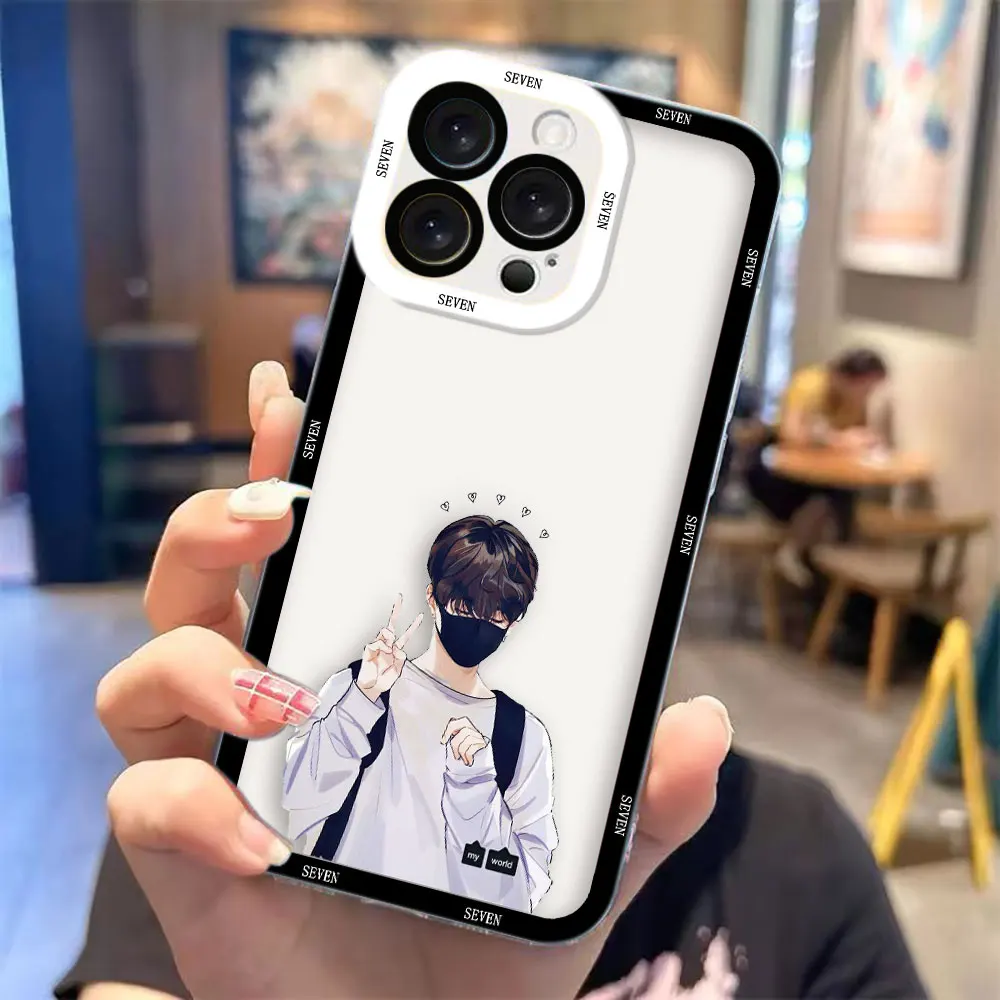 S-Seven Gold J-Jungkook J-Jeon Cover Clear Phone Case For iPhone Apple 17 AIR 16E 16 15 14 12 13 11 Pro Max Plus XR TPU DIY Case view 4