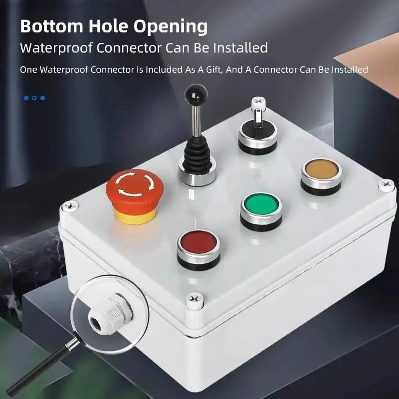 

Joystick Control Cross Switch Box Main Controller Two-Way Four-Way Push Button Knob Forward Reverse Handheld