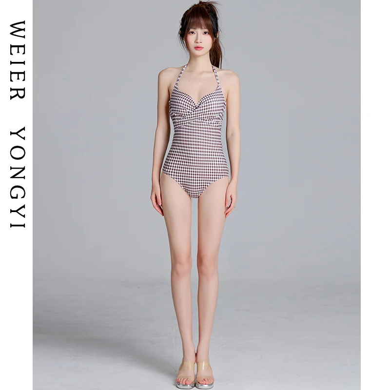 

Сексуальный слитный купальник женский 2026 года, новинка, премиум-класс, с красивой завязкой на шее, со стальными вставками для поддержки, для отдыха на горячих источниках, S...