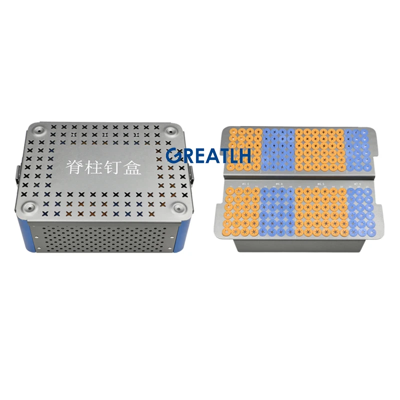 Autoclavable Orthopedic Spinal Pedicle Screw Box Disinfecting Case Orthopedic Instrument pet