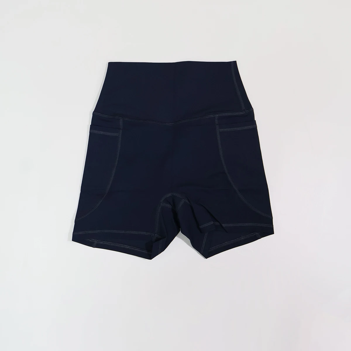 Damen-Sportshorts-Set mit hoher Taille, Taschen-Details, eng anliegende Laufhose, Damen-Fitness-Workout-Yoga-Leggings, Po-Lifting – Detail 13