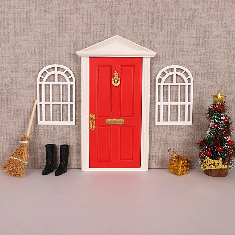 1/12 Mini casa delle bambole Cornice per finestra in legno Modello Mobili per casa delle bambole Decorazione Casa delle bambole Micro scena Puntelli da costruzione