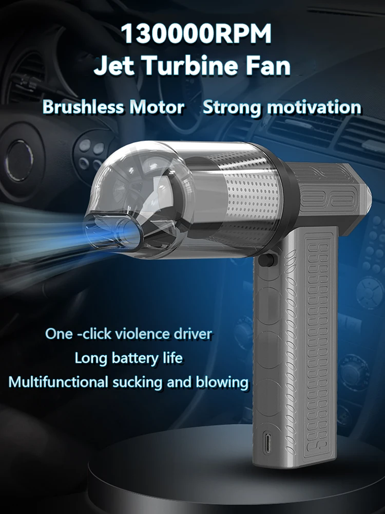 Imagem -03 - Soprador de ar 130000 Rpm Turbo Jet Ventilador Poderoso Computador Poeira Soprando Ferramentas de Limpeza Ventilador Portátil Aspirador pó Motor sem Escova