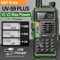 Baofeng UV-S9 PLUS V2 10W  High Powerful VHF/UHF Long Range Two Way Radio Walkie Talkie CB Ham Portable Radio UV-5R for Hunting